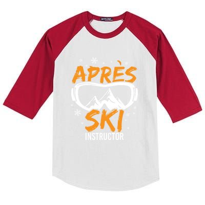 Apres Ski Instructor Skiing Lover Gift For Skier Kids Colorblock Raglan Jersey