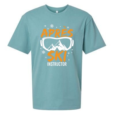 Apres Ski Instructor Skiing Lover Gift For Skier Sueded Cloud Jersey T-Shirt