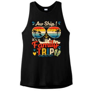 Aw Ship ItS A Family Trip 2025 Family Cruise Matching Ladies PosiCharge Tri-Blend Wicking Tank