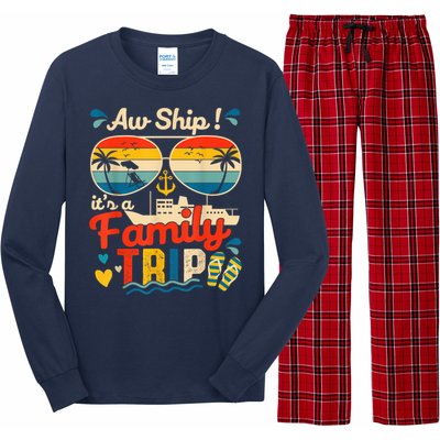 Aw Ship ItS A Family Trip 2025 Family Cruise Matching Long Sleeve Pajama Set