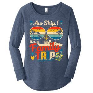 Aw Ship ItS A Family Trip 2025 Family Cruise Matching Women's Perfect Tri Tunic Long Sleeve Shirt