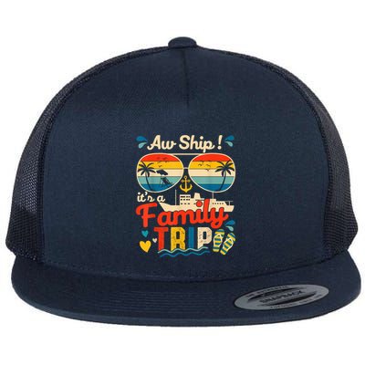 Aw Ship ItS A Family Trip 2025 Family Cruise Matching Flatbill Hat