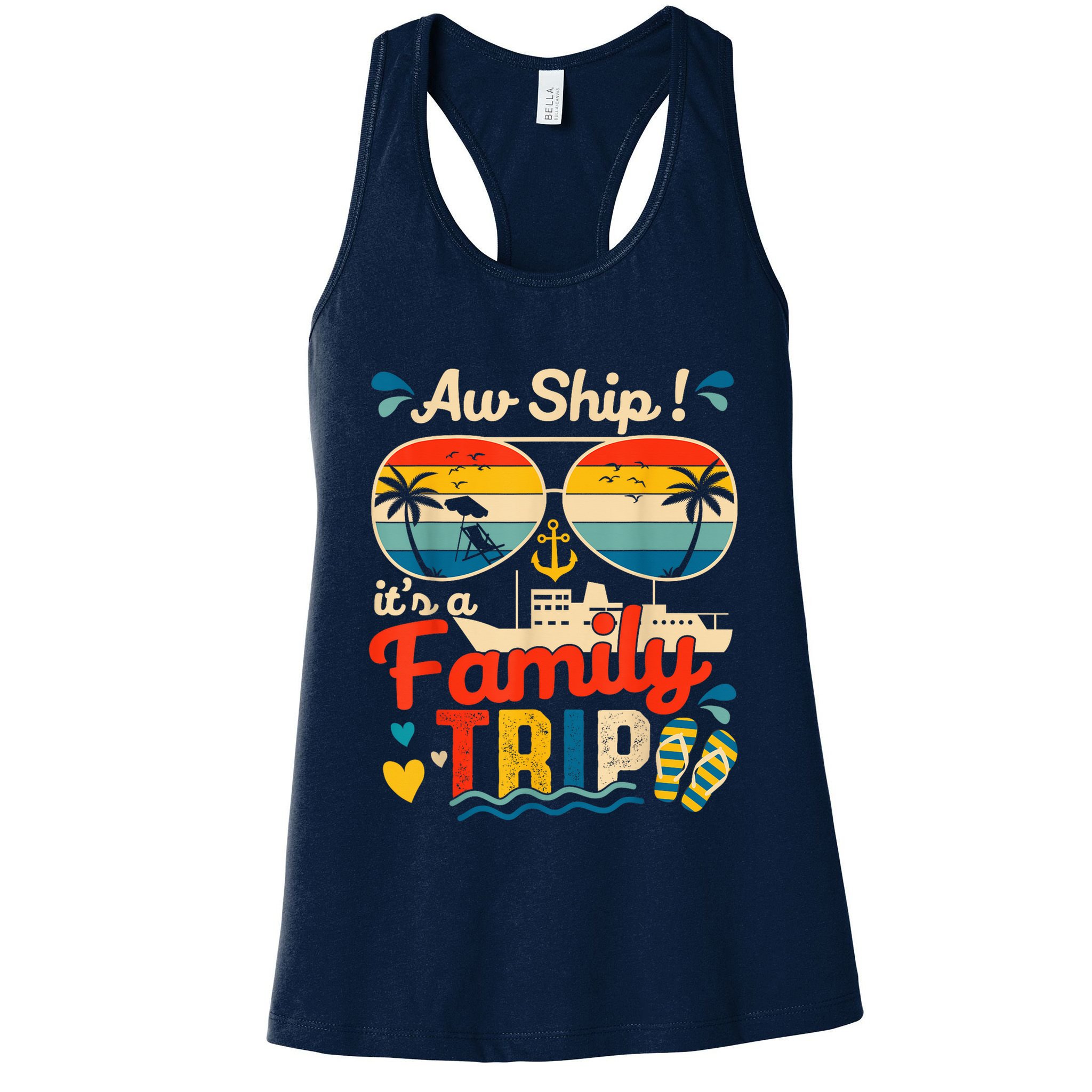 Aw Ship ItS A Family Trip 2025 Family Cruise Matching Womens Tank Top