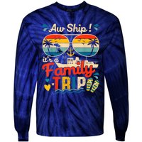 Aw Ship ItS A Family Trip 2025 Family Cruise Matching Tie-Dye Long Sleeve Shirt