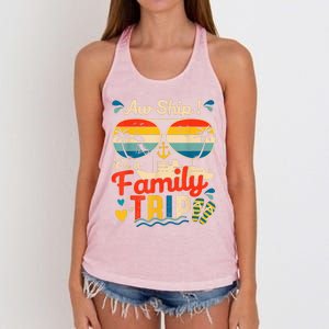 Aw Ship ItS A Family Trip 2025 Family Cruise Matching Women's Knotted Racerback Tank