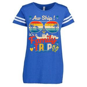 Aw Ship ItS A Family Trip 2025 Family Cruise Matching Enza Ladies Jersey Football T-Shirt