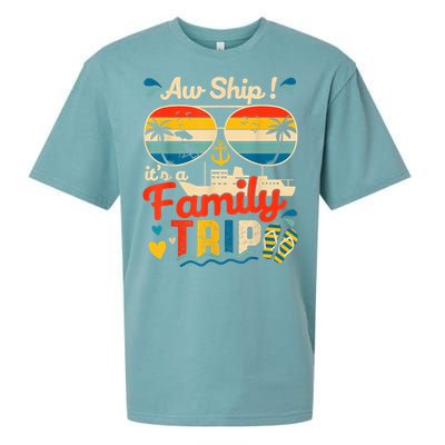 Aw Ship ItS A Family Trip 2025 Family Cruise Matching Sueded Cloud Jersey T-Shirt