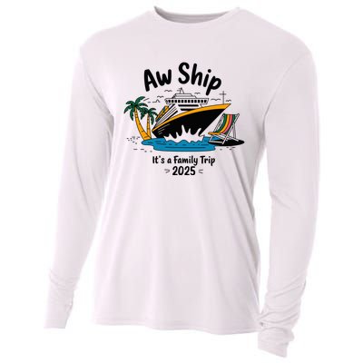 Aw Ship ItS A Family Trip 2025 Family Cruise Squad Matching Cooling Performance Long Sleeve Crew