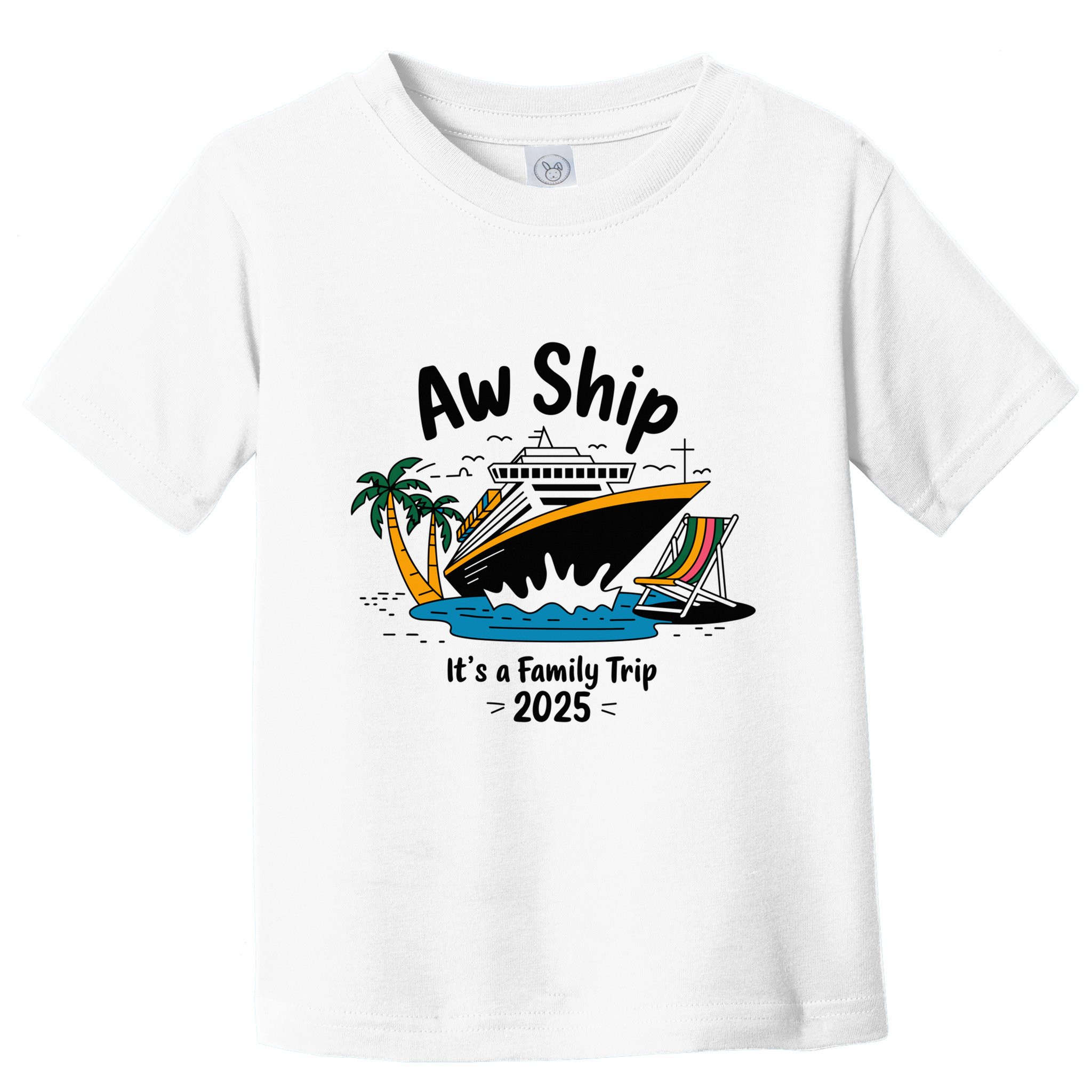 Aw Ship ItS A Family Trip 2025 Family Cruise Squad Matching Toddler T-Shirt