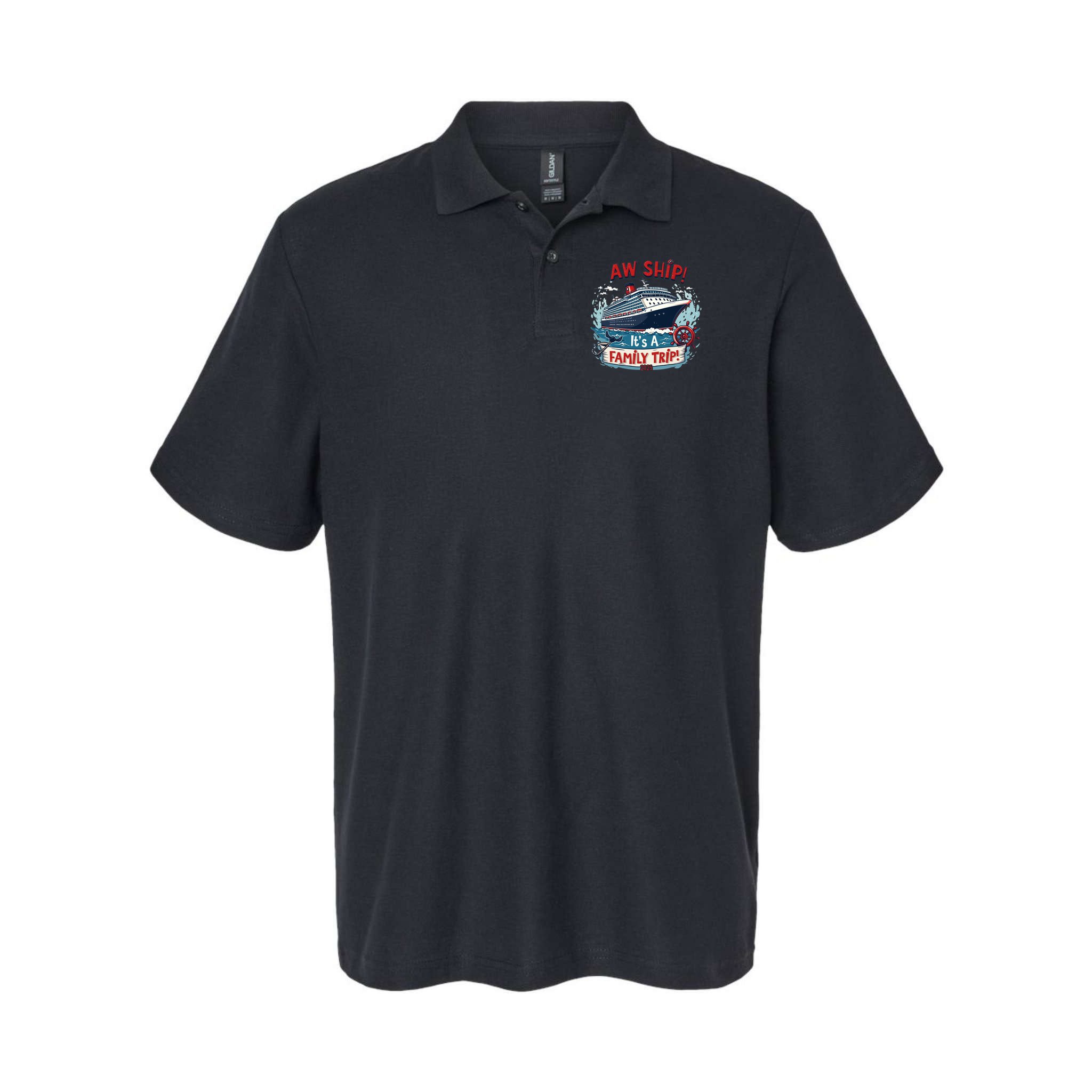 Aw Ship! It’S A Family Trip 2025 Family Matching Cruise Trip Gift Polo