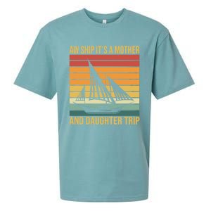 Aw Ship ItS A Mother And Daughter Trip Cruise Family Summer Cool Gift Sueded Cloud Jersey T-Shirt