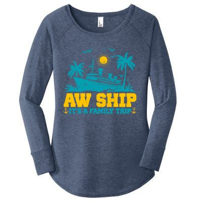 Aw Ship It’S A Family Trip Gift Women's Perfect Tri Tunic Long Sleeve Shirt