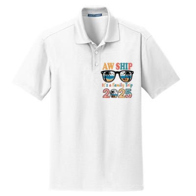 Aw Ship ItS A Family Trip 2025 Family Cruise Squad Matching Dry Zone Grid Polo