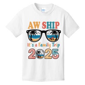 Aw Ship ItS A Family Trip 2025 Family Cruise Squad Matching Kids T-Shirt