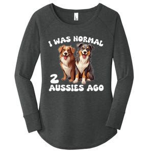 Australian Shepherd I Was Normal 2 Aussies Ago Women's Perfect Tri Tunic Long Sleeve Shirt