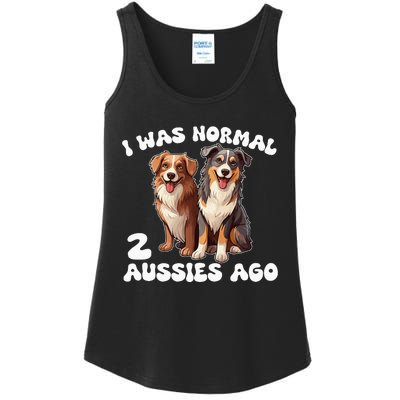 Australian Shepherd I Was Normal 2 Aussies Ago Ladies Essential Tank