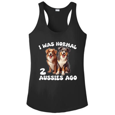 Australian Shepherd I Was Normal 2 Aussies Ago Ladies PosiCharge Competitor Racerback Tank