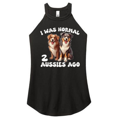 Australian Shepherd I Was Normal 2 Aussies Ago Women's Perfect Tri Rocker Tank