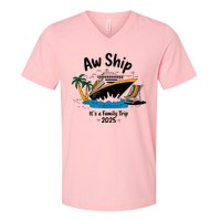 Aw Ship ItS A Family Trip 2025 Family Cruise Squad Matching V-Neck T-Shirt