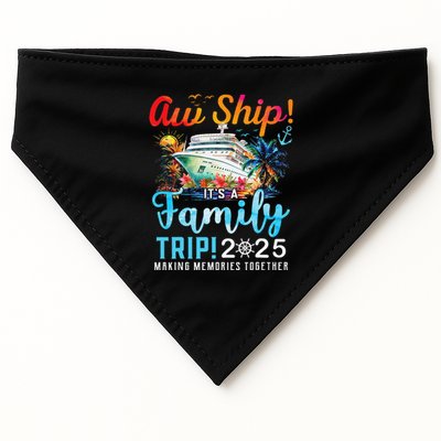 Aw Ship! It’S A Family Trip 2025 Family Matching Cruise Trip Gift USA-Made Doggie Bandana