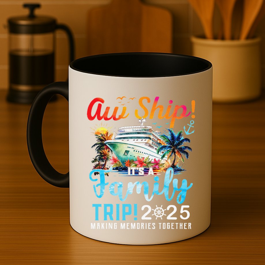 Aw Ship! It’S A Family Trip 2025 Family Matching Cruise Trip Gift Mug