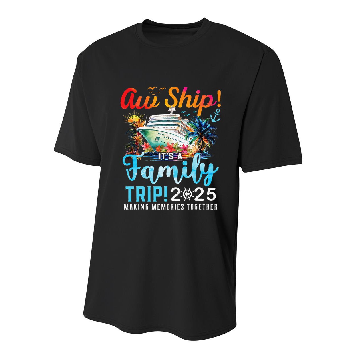 Aw Ship! It’S A Family Trip 2025 Family Matching Cruise Trip Gift Youth Performance Sprint T-Shirt