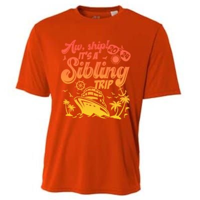 Aw Ship It’S A Sibling Trip 2024 Family Vacation Cruise Gift Cooling Performance Crew T-Shirt