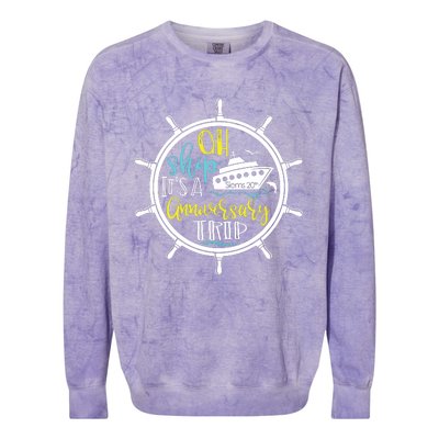 Ah Ship Its A Family Trip Group Cruising Colorblast Crewneck Sweatshirt