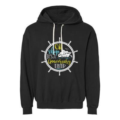 Ah Ship Its A Family Trip Group Cruising Garment-Dyed Fleece Hoodie