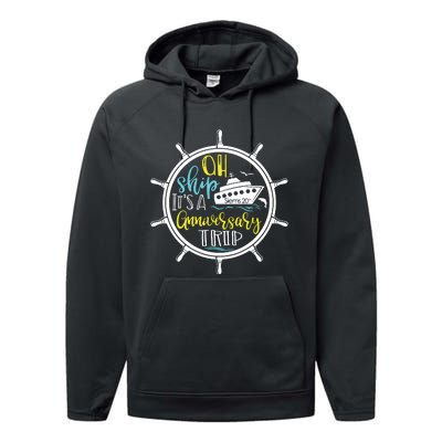 Ah Ship Its A Family Trip Group Cruising Performance Fleece Hoodie