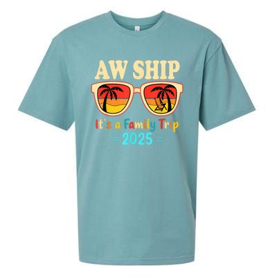 Aw Ship ItS A Family Trip 2025 Family Cruise Squad Matching Sueded Cloud Jersey T-Shirt