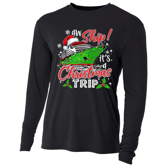 Aw Ship It's A Christmas Trip Cute Cruise Family Friend Xmas Cooling Performance Long Sleeve Crew