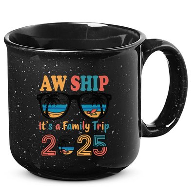Aw Ship ItS A Family Trip 2025 Family Cruise Squad Matching 15oz Campfire Ceramic Mug