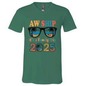 Aw Ship ItS A Family Trip 2025 Family Cruise Squad Matching V-Neck T-Shirt