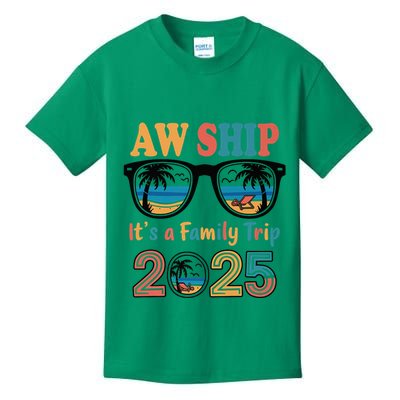 Aw Ship ItS A Family Trip 2025 Family Cruise Squad Matching Kids T-Shirt