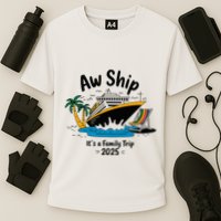 Aw Ship ItS A Family Trip 2025 Family Cruise Squad Matching Cooling Performance Crew T-Shirt