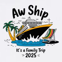 Aw Ship ItS A Family Trip 2025 Family Cruise Squad Matching Cooling Performance Crew T-Shirt
