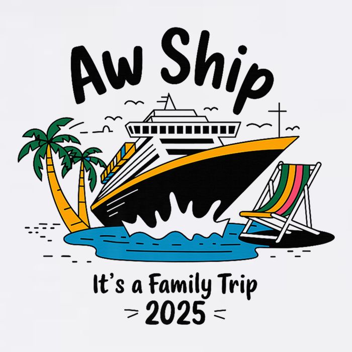Aw Ship ItS A Family Trip 2025 Family Cruise Squad Matching Cooling Performance Crew T-Shirt
