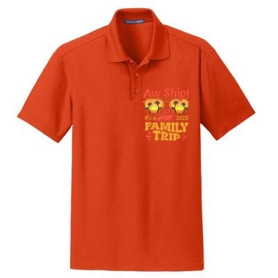 Aw Ship ItS A Family Trip 2025 Family Cruise Squad Matching Dry Zone Grid Polo