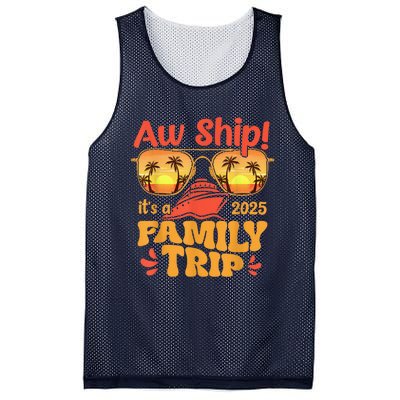 Aw Ship ItS A Family Trip 2025 Family Cruise Squad Matching Mesh Reversible Basketball Jersey Tank