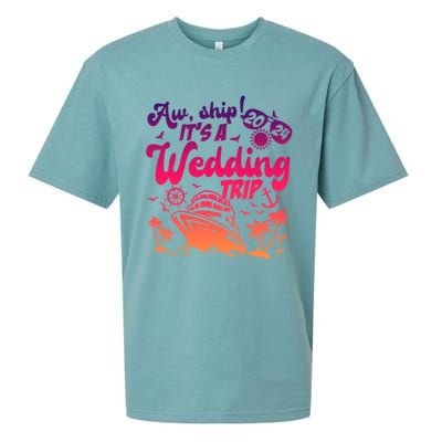 Aw Ship It’S A Wedding Trip 2024 Wedding Vacation Cruise Gift Sueded Cloud Jersey T-Shirt