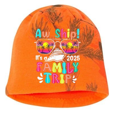 Aw Ship ItS A Family Trip 2025 Family Cruise Squad Retro Kati - Camo Knit Beanie