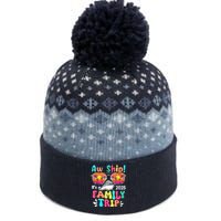 Aw Ship ItS A Family Trip 2025 Family Cruise Squad Retro The Baniff Cuffed Pom Beanie