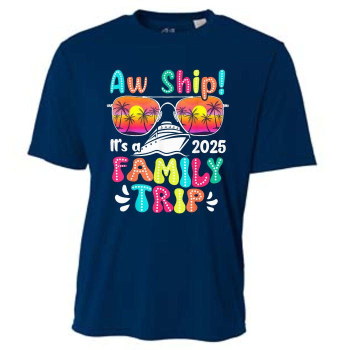 Aw Ship ItS A Family Trip 2025 Family Cruise Squad Retro Cooling Performance Crew T-Shirt