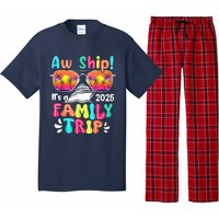 Aw Ship ItS A Family Trip 2025 Family Cruise Squad Retro Pajama Set