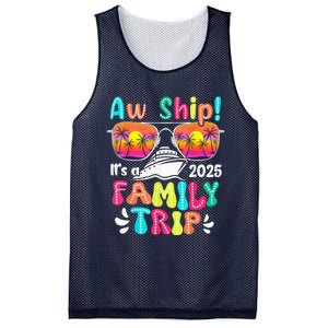 Aw Ship ItS A Family Trip 2025 Family Cruise Squad Retro Mesh Reversible Basketball Jersey Tank