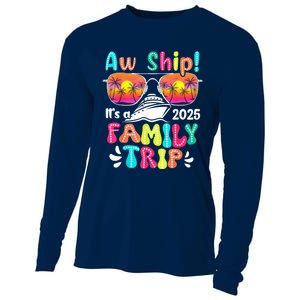 Aw Ship ItS A Family Trip 2025 Family Cruise Squad Retro Cooling Performance Long Sleeve Crew