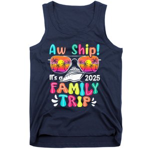 Aw Ship ItS A Family Trip 2025 Family Cruise Squad Retro Tank Top