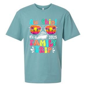 Aw Ship ItS A Family Trip 2025 Family Cruise Squad Retro Sueded Cloud Jersey T-Shirt