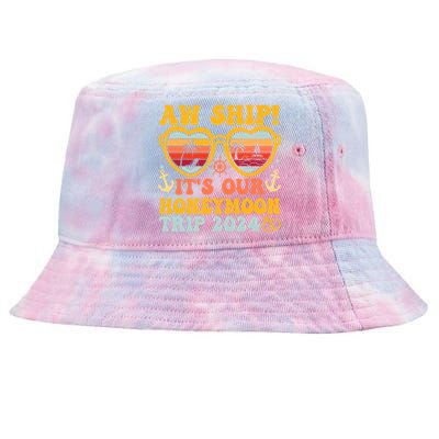 Aw Ship It’S Our Honeymoon Trip 2024 Matching Couples Cruise Meaningful Gift Tie-Dyed Bucket Hat